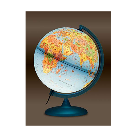 Mappamondo Illustrato Tecnodidattica Safari 25 cm con Luce