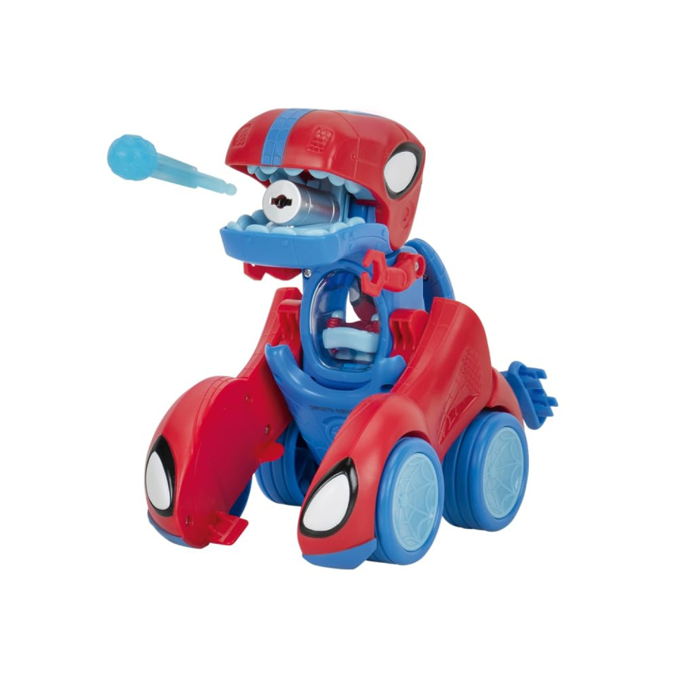 Marvel Spidey-Rex Racer, macchinina dinosauro con suoni