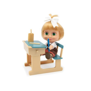 Masha e Orso Playset Classe con Bambola 12 cm e Lavagna Magica