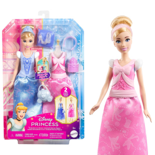 Mattel Disney Princess bambola Cenerentola con due abiti