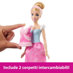 Mattel Disney Princess bambola Cenerentola con due abiti