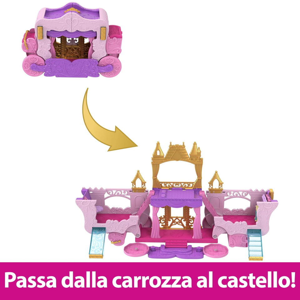 Mattel Disney Princess Playset 2 in 1 Castello Carrozza