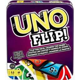 Mattel UNO Flip gioco di carte, scatola in metallo