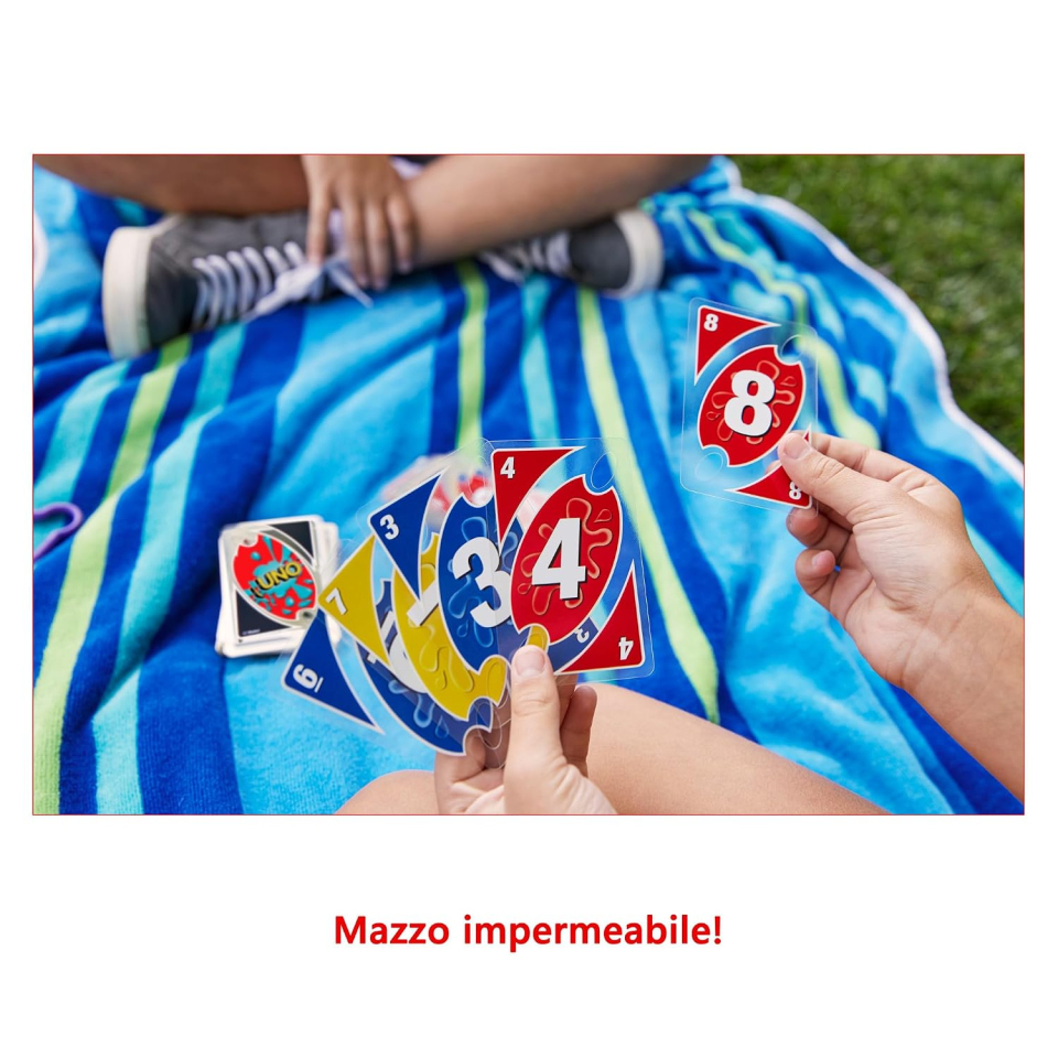 Mattel UNO H2O gioco di carte resistente all'acqua