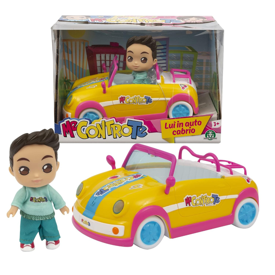 Me Contro Te Luì auto cabrio, bambolina 12 cm