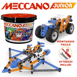 Meccano Junior barile 150 pezzi con 5 modelli
