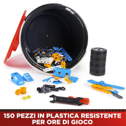 Meccano Junior barile 150 pezzi con 5 modelli
