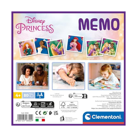 Memo Principesse Disney Clementoni – Gioco di Memoria 4+