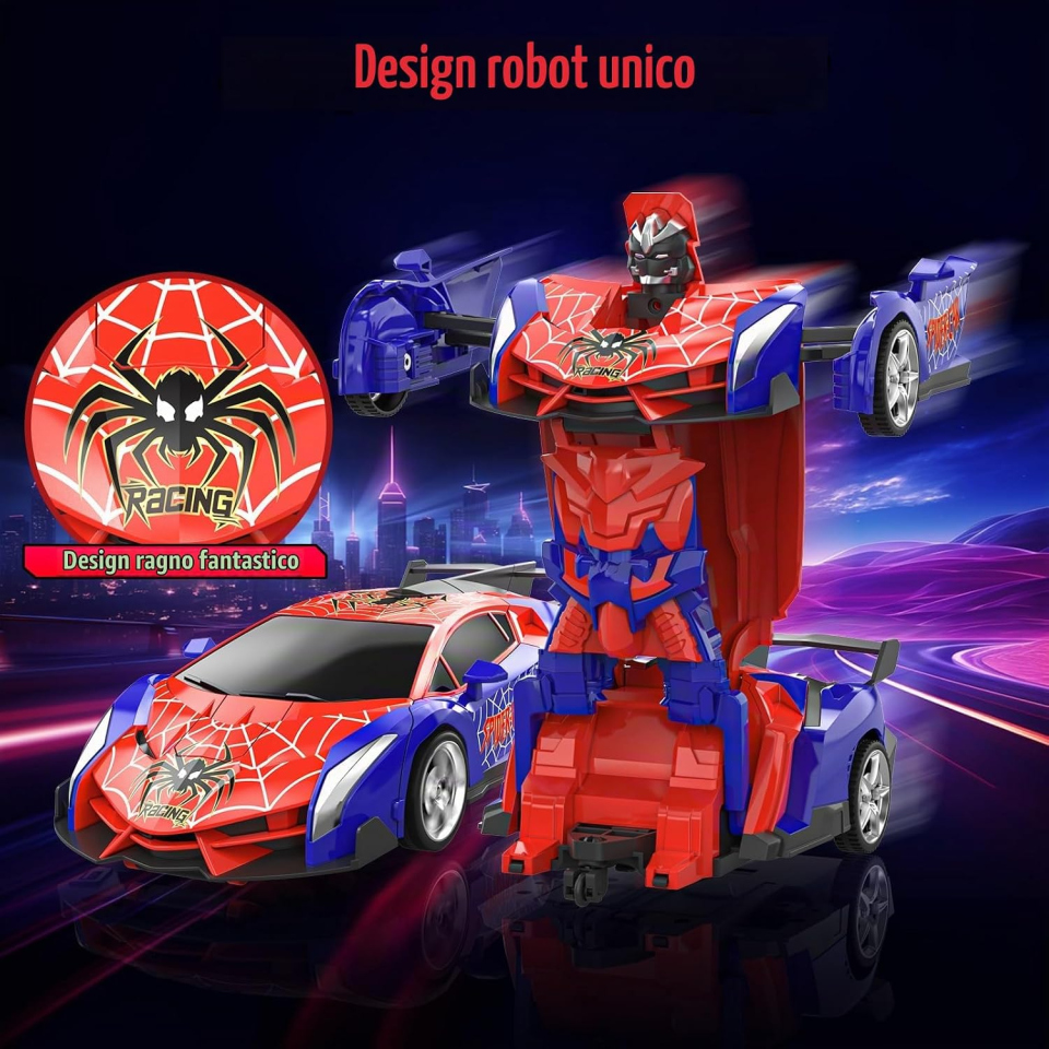 Mieryd macchina telecomandata trasformabile robot ragno scala 1:18