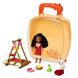 Disney Store mini bambola Vaiana con Pua e zattera