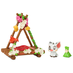 Disney Store mini bambola Vaiana con Pua e zattera
