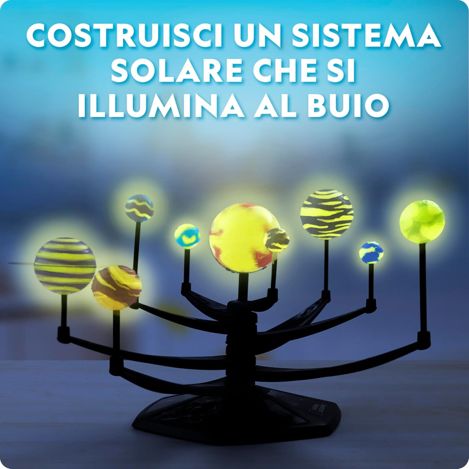 National Geographic Modello Sistema Solare Luminoso da Costruire e Dipingere
