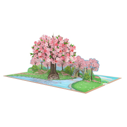 MOKIO biglietto pop-up ciliegio giapponese 3D con busta