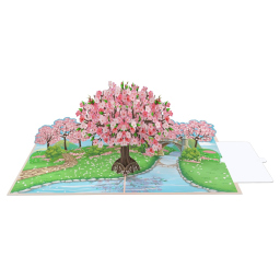 MOKIO biglietto pop-up ciliegio giapponese 3D con busta