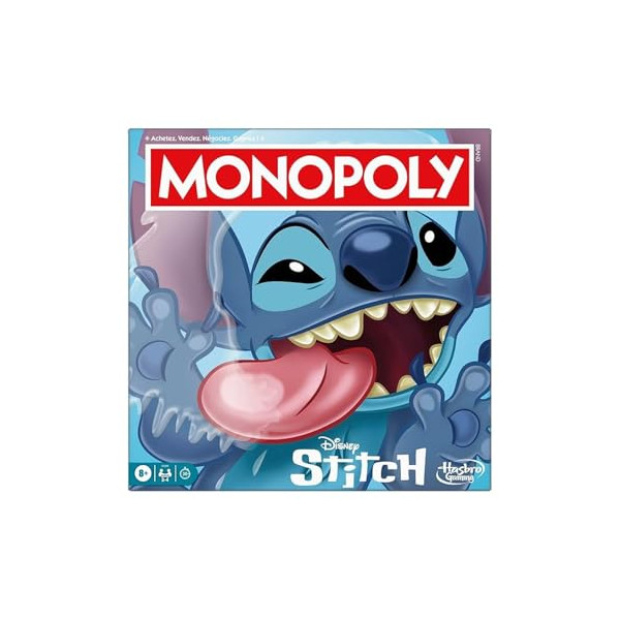 Monopoly Disney Stitch Edition Hasbro - tabellone Hawaii con pedine a tema Lilo e Stitch