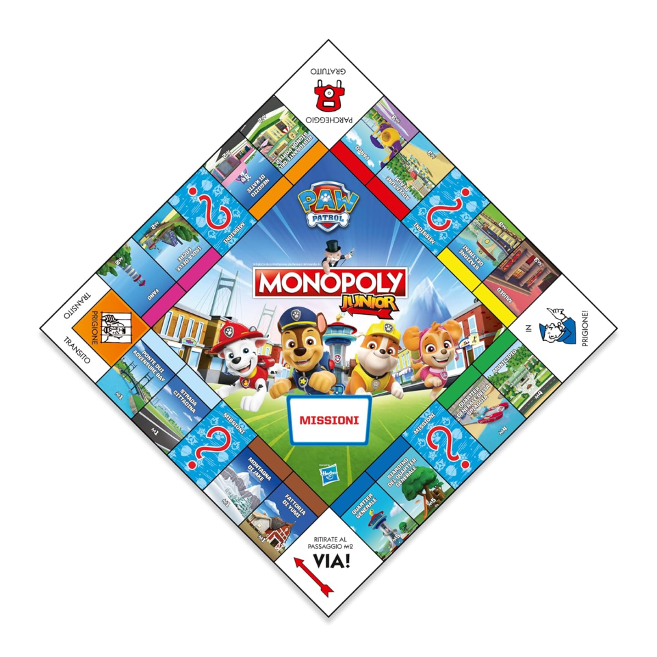 Monopoly Junior Paw Patrol – Gioco da Tavolo per Bambini dai 5 Anni