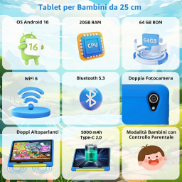 MUTSAY tablet per bambini da 10,1 pollici