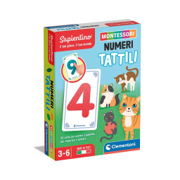 Clementoni Sapientino Montessori Numeri Tattili – Flashcards Sensoriali 3-6 Anni
