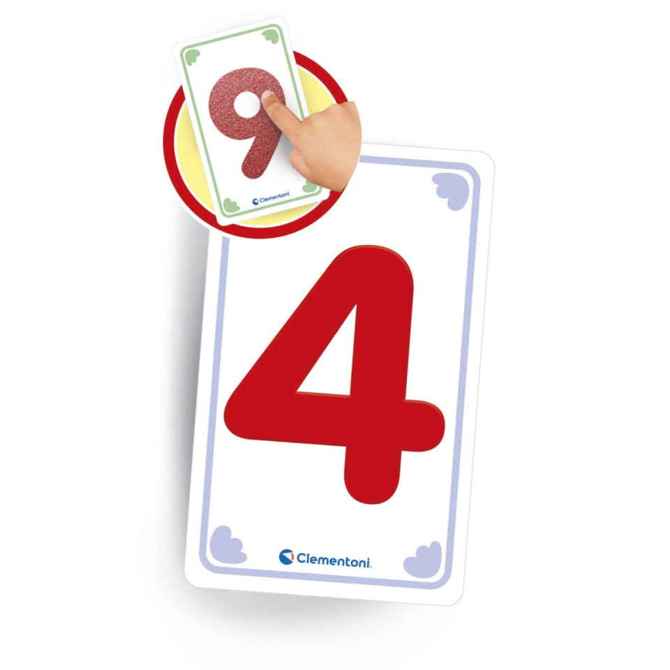 Clementoni Sapientino Montessori Numeri Tattili – Flashcards Sensoriali 3-6 Anni