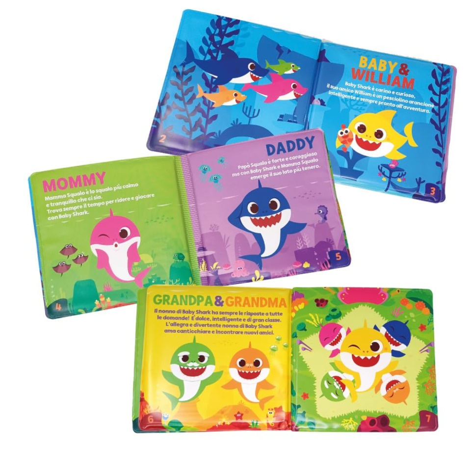 ODS Baby Shark set bagnetto con libro impermeabile