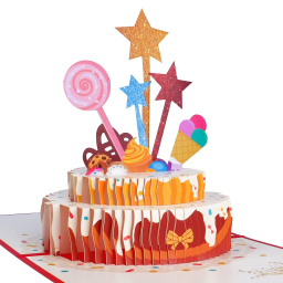 OFFCUP biglietto compleanno pop up 3D con busta
