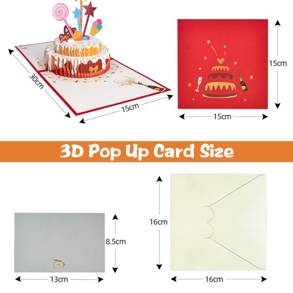 OFFCUP biglietto compleanno pop up 3D con busta