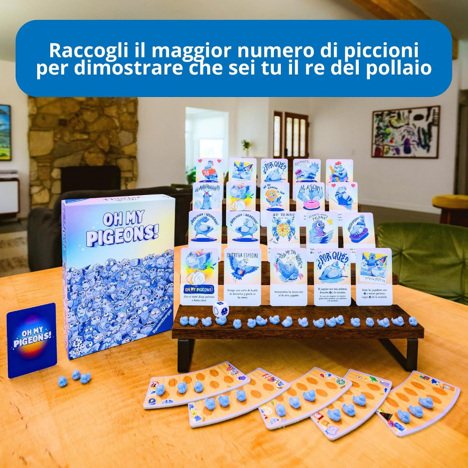 Ravensburger Oh My Pigeons gioco di carte, 2-5 giocatori
