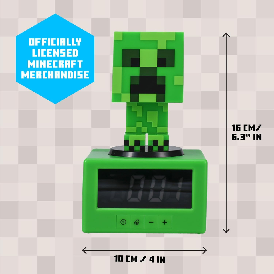 Paladone Minecraft sveglia Creeper con luce notturna