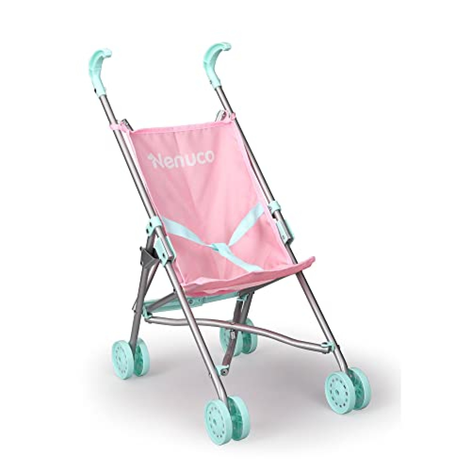 Passeggino Nenuco pieghevole rosa e blu metallizzato
