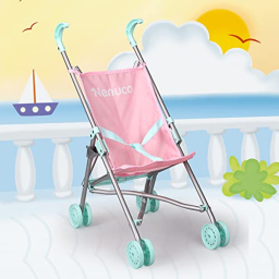 Passeggino Nenuco pieghevole rosa e blu metallizzato