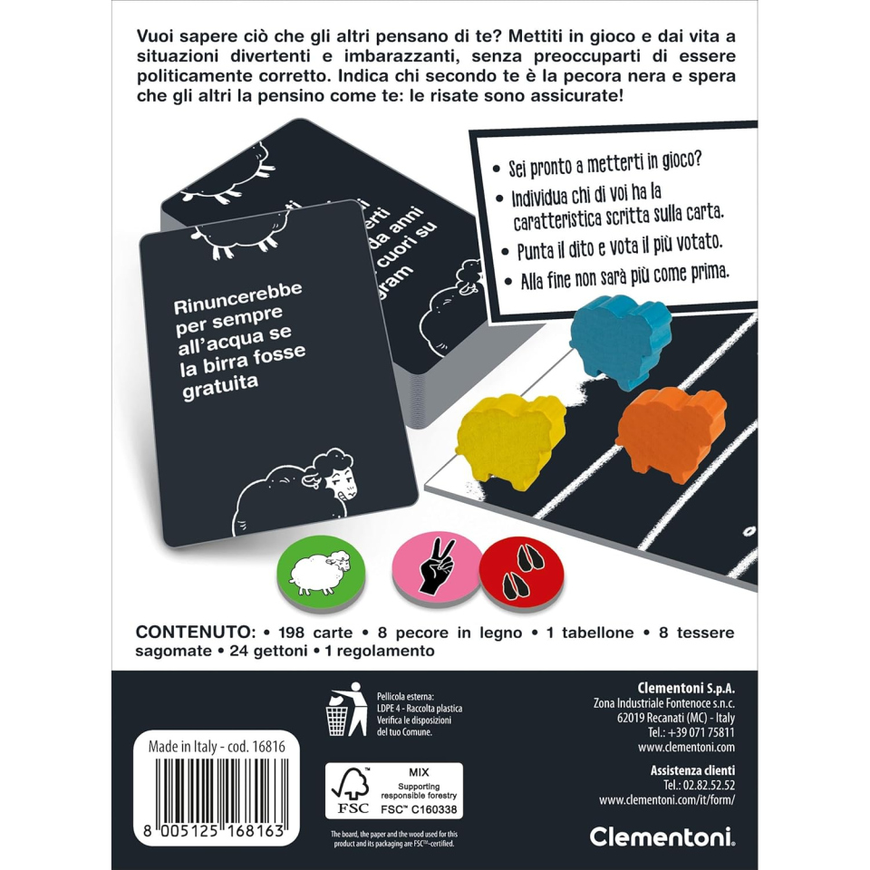 La Pecora Nera – Gioco di Carte Clementoni per Adulti