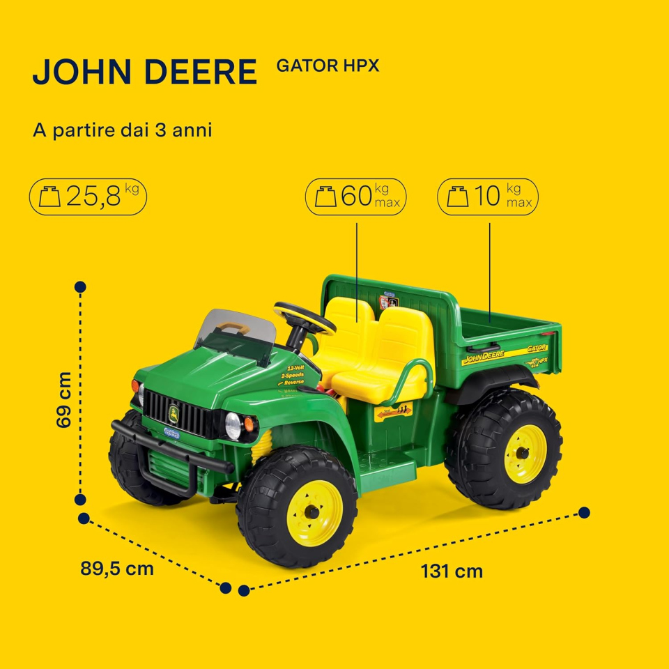 Peg Perego John Deere Gator elettrico HPX 12V
