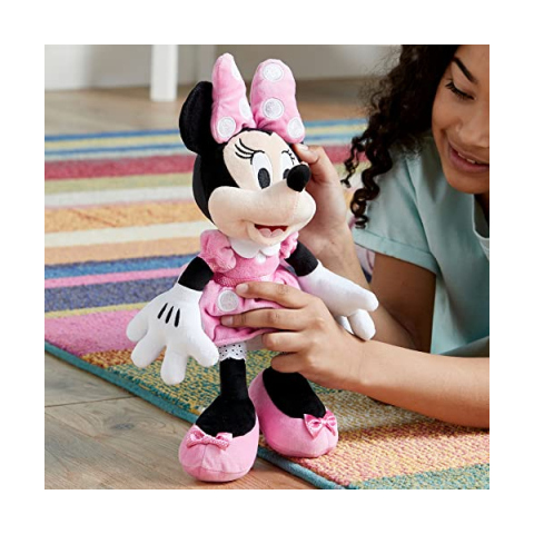 Disney Store Peluche Minnie Mouse 33 cm con Vestito Rosa a Pois