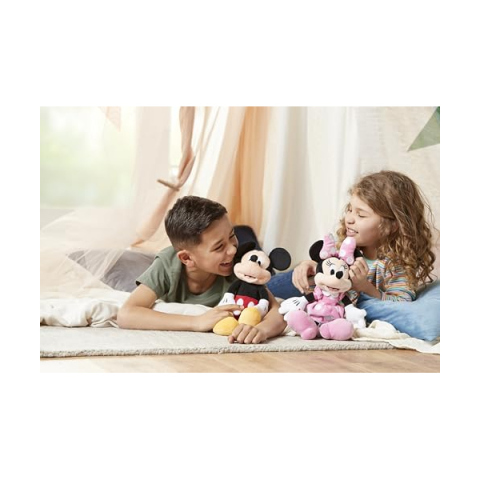 Disney Store Peluche Minnie Mouse 33 cm con Vestito Rosa a Pois