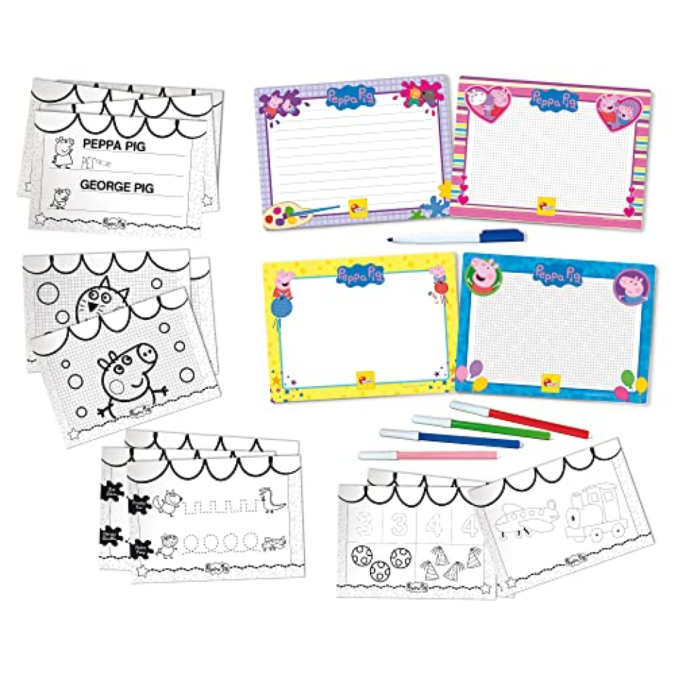 Peppa Pig Scuola di Disegno – Set Lavagnette Scrivi e Cancella Lisciani