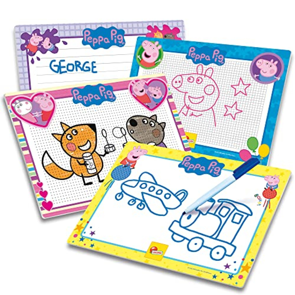 Peppa Pig Scuola di Disegno – Set Lavagnette Scrivi e Cancella Lisciani