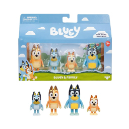 Personaggi Bluey famiglia Rocco Giocattoli: 4 mini figure