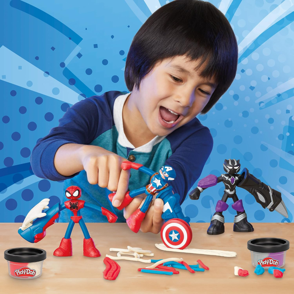 Play-Doh Marvel pasta da modellare con tre eroi