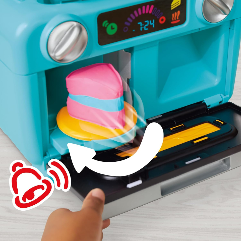 Play-Doh set fette di torta con forno, 11 vasetti