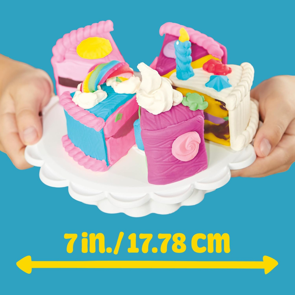 Play-Doh set fette di torta con forno, 11 vasetti