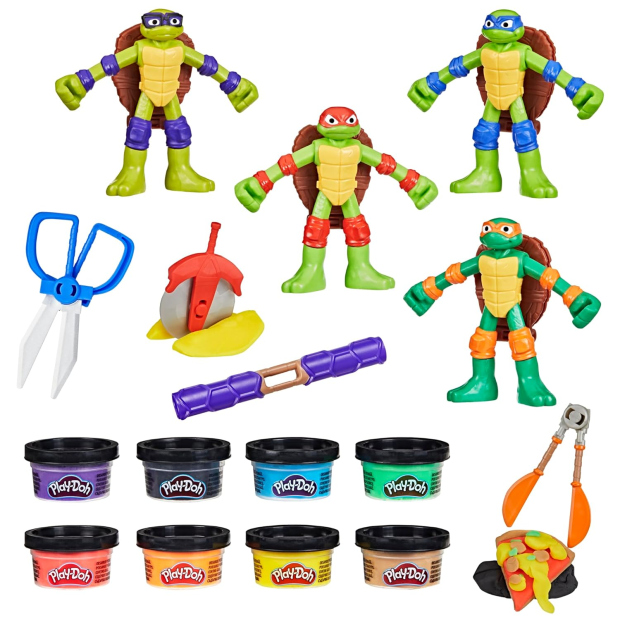 Play-Doh Tartarughe Ninja Cowabunga Creations con quattro action figure