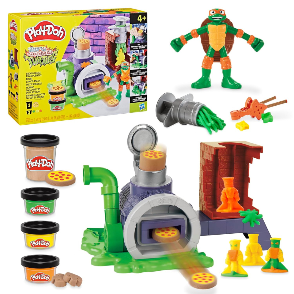 Play-Doh Tartarughe Ninja – Playset Pizza Blaster con Michelangelo