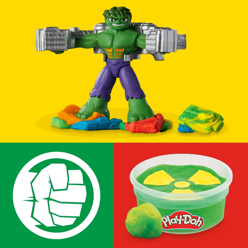 Play-Doh Marvel pasta modellabile Hulk con personaggio flessibile