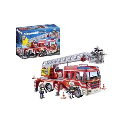 Playmobil City Action Autoscala Vigili del Fuoco con Luci e Suoni