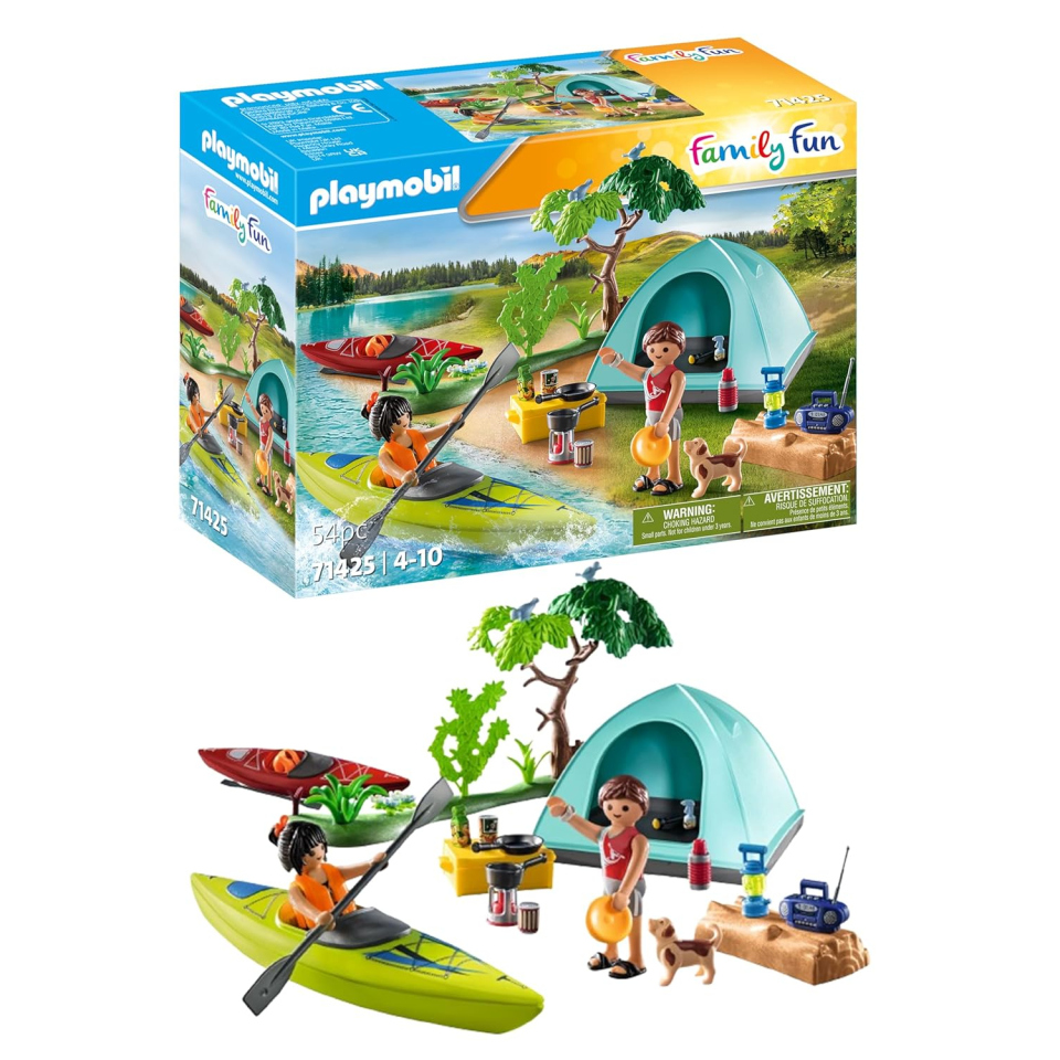 Playmobil Family Fun 71425 – Avventura in Canoa con Tenda e Falò