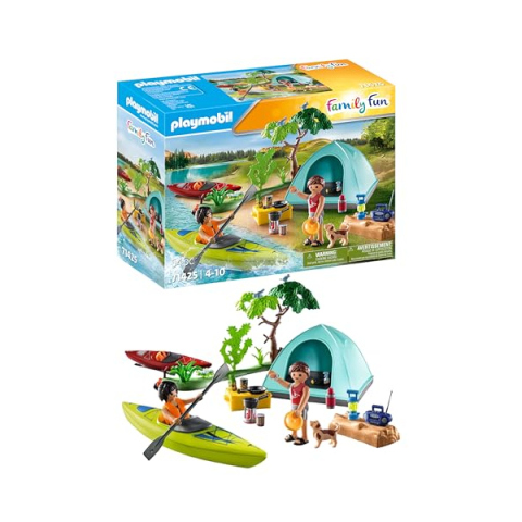 Playmobil Family Fun 71425 – Avventura in Canoa con Tenda e Falò