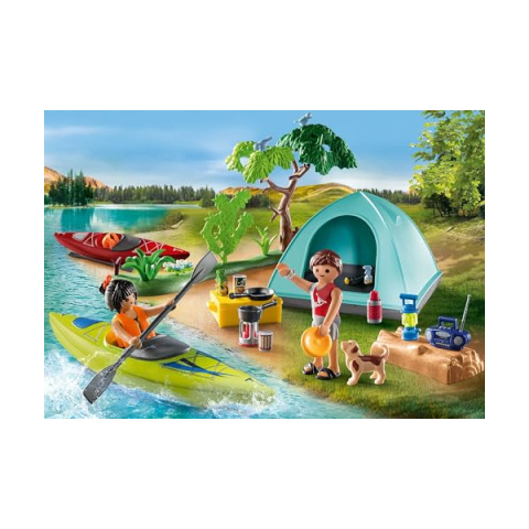 Playmobil Family Fun 71425 – Avventura in Canoa con Tenda e Falò