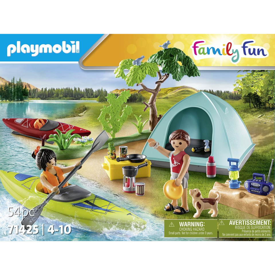 Playmobil Family Fun 71425 – Avventura in Canoa con Tenda e Falò