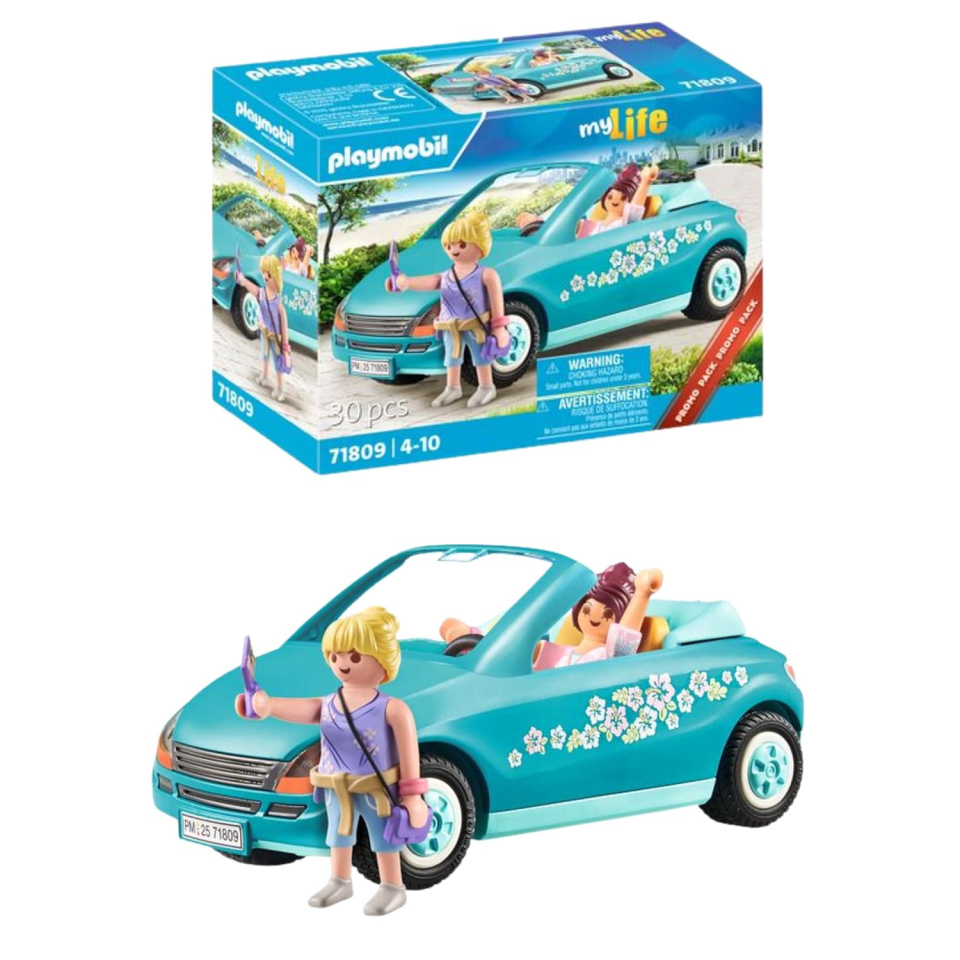 Playmobil My Life Cabrio 71809 – Auto Decappottabile con Personaggi