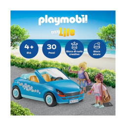 Playmobil My Life Cabrio 71809 – Auto Decappottabile con Personaggi